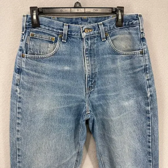 Carhartt Jeans Men 33x32 Blue Traditional Fit B18-DST Heavyweight Denim Workwear - Picture 16 of 16